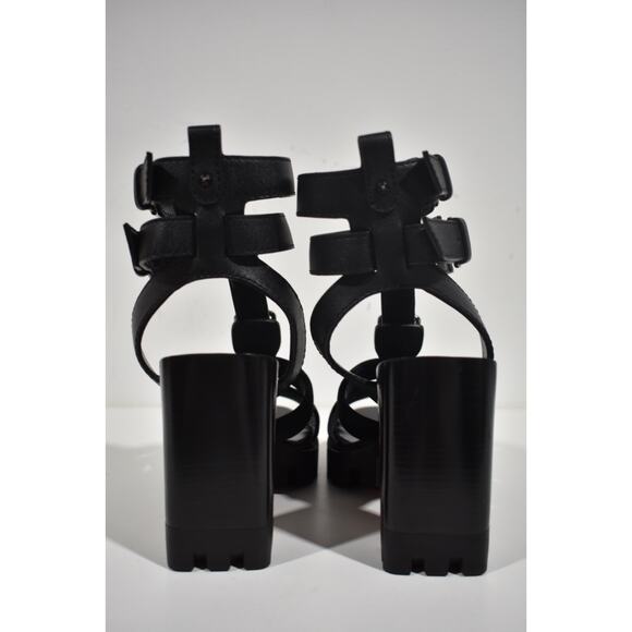 Christian Louboutin Rangerissima Lug 100 Black Platform Sandal Block Heel 40 - Picture 12 of 13